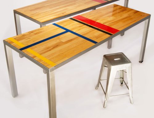 A Designer’s Hoop Dream = Our Reclaimed Maple Gym Floor