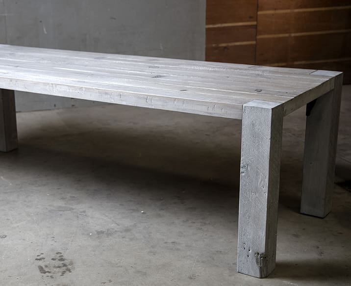 Porter Table in 3X Silver Pine Finish