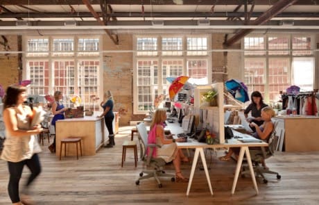 Reclaimed Materials inside Free People Office