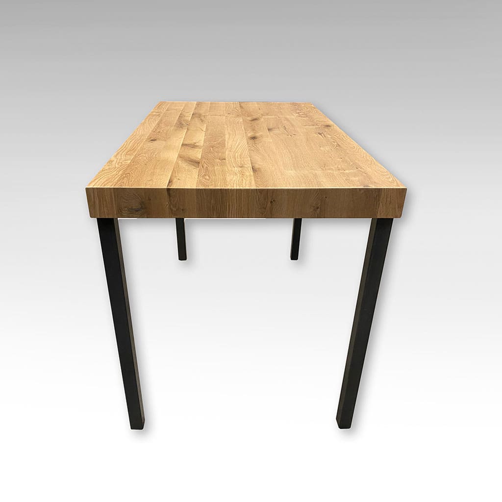 Side View of Drop Edge Table in White Oak