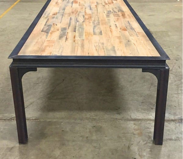 Factory Maple I-Beam Table - Side View