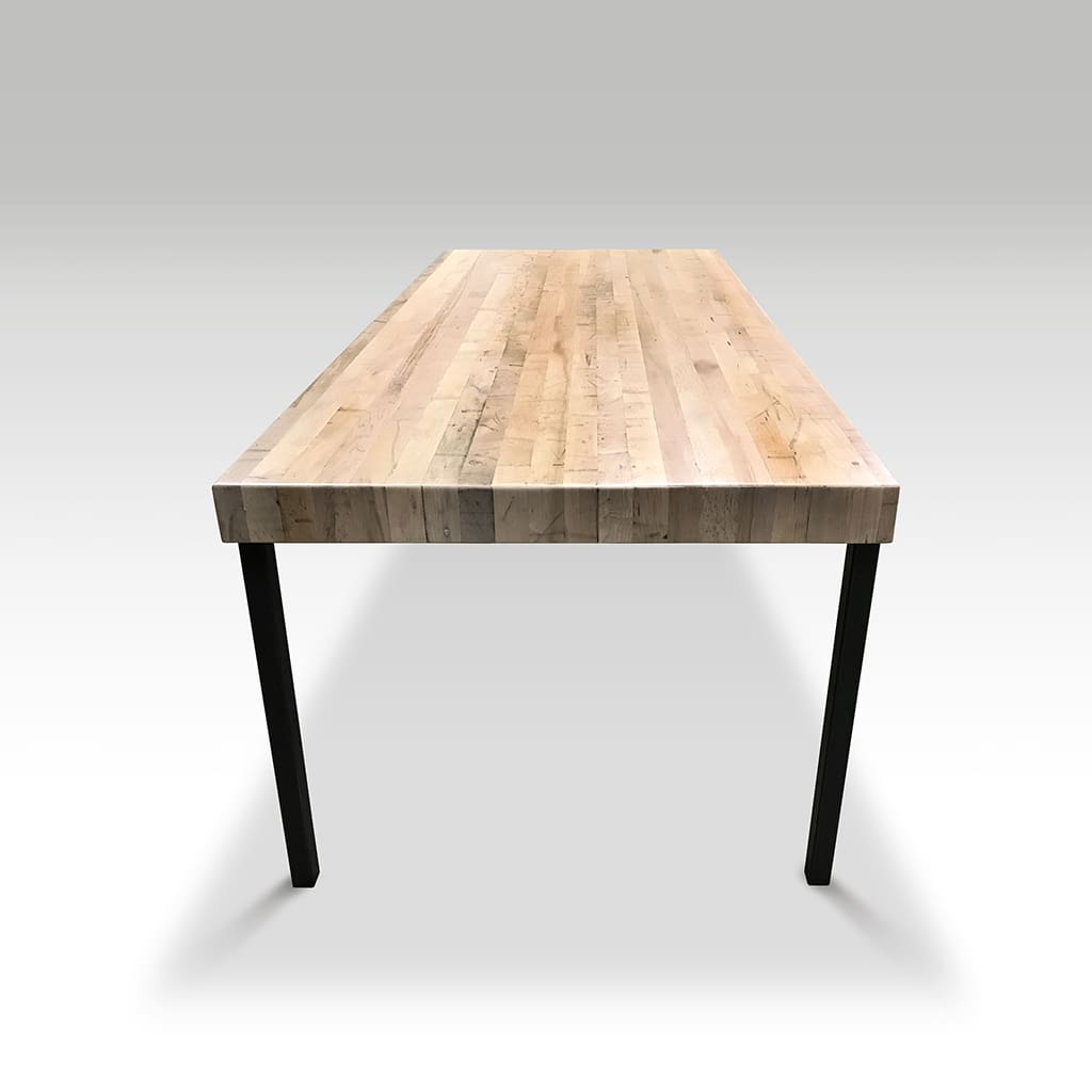 Reclaimed Factory Maple Drop Edge - Side View