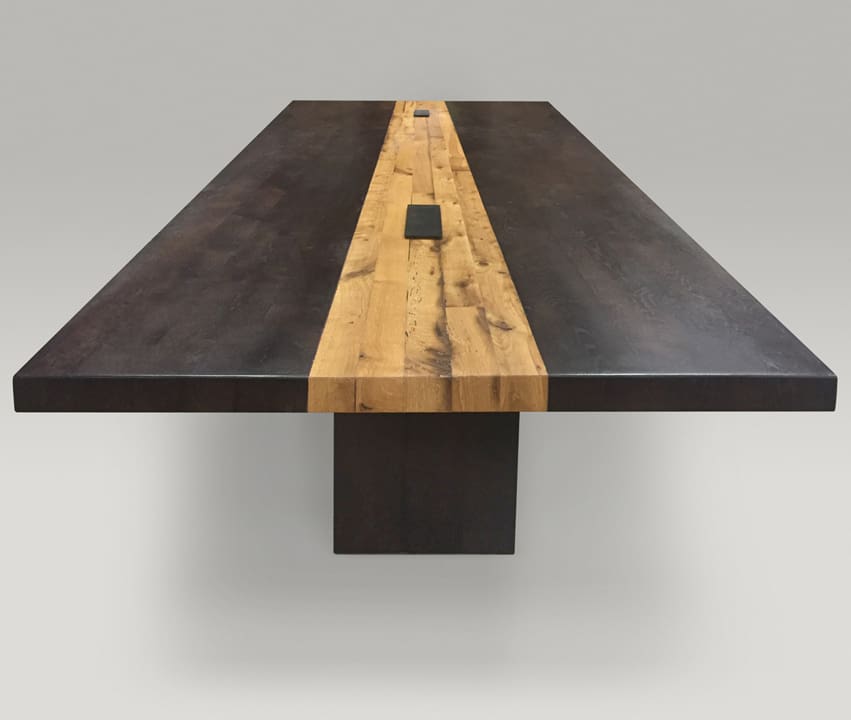 Accent Runner Trapezoid Conference Table - End View