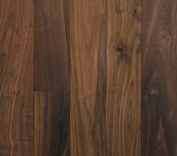 Character Grade Walnut Flooring in Clear Oil Finish