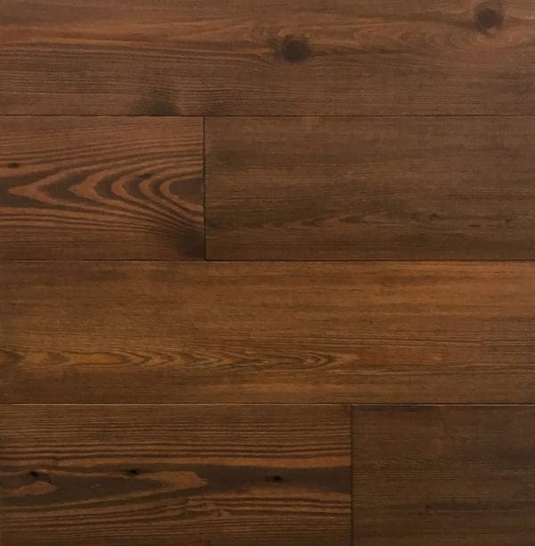 Reclaimed Heart Pine Cladding with Dark Stain