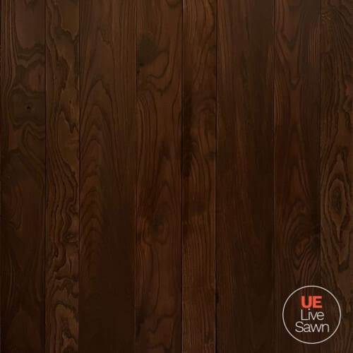 live sawn ash urban wood flooring in deep brown