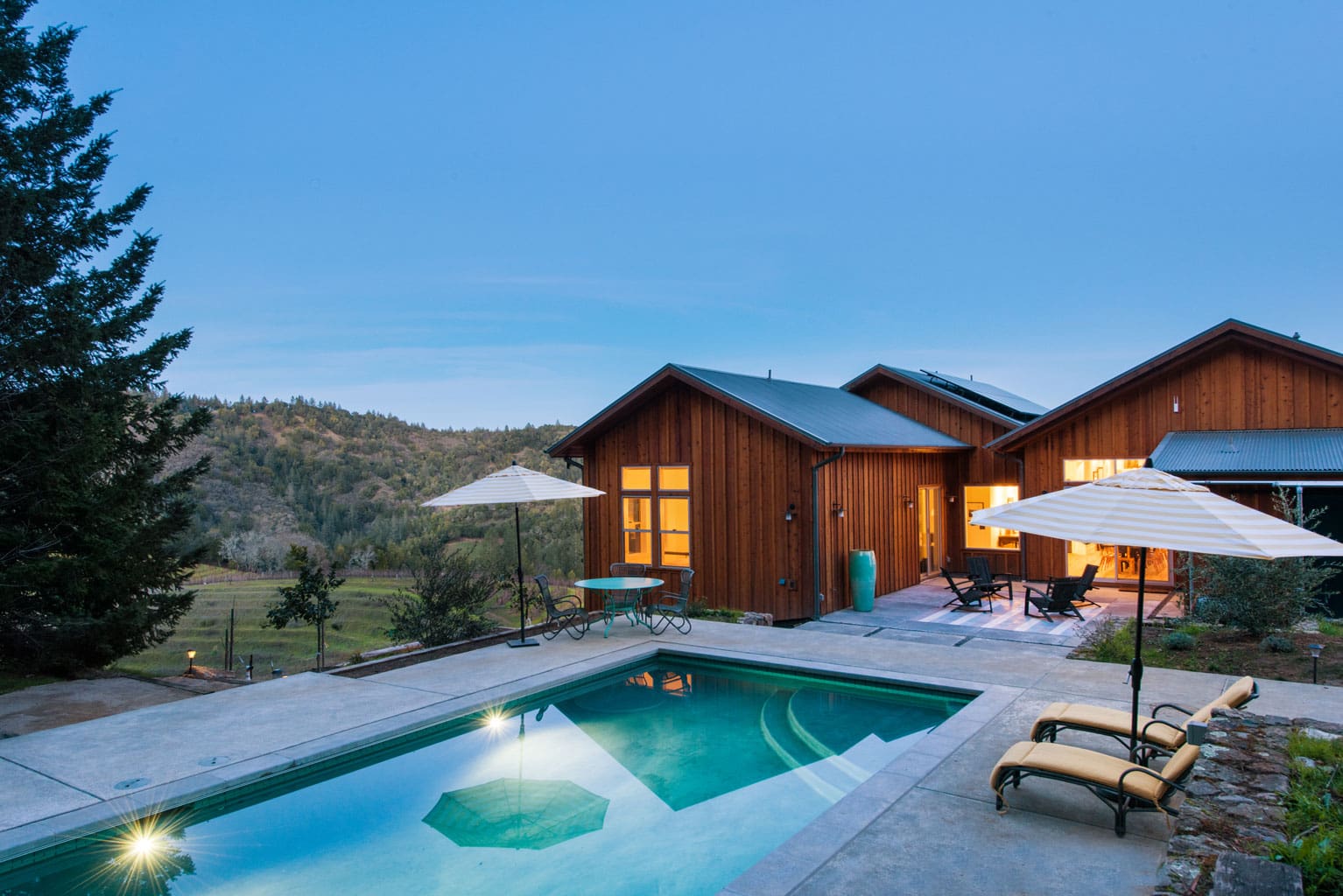 Exterior of a Napa Vineyard Home Exterior of a Napa Vineyard Home