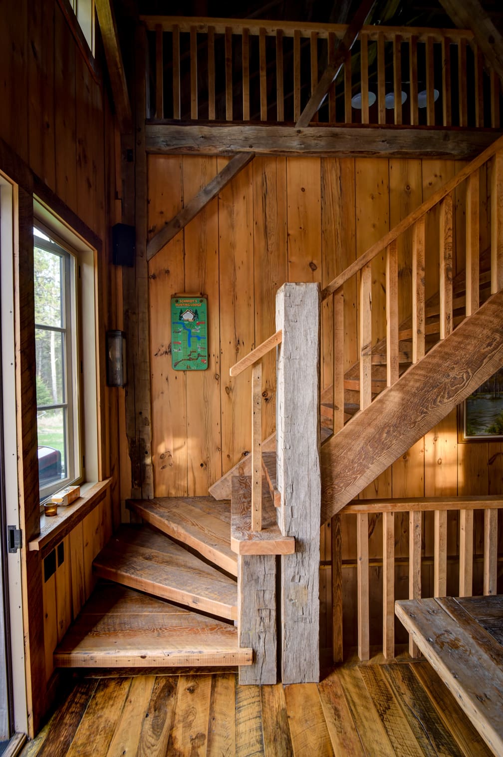 Rustic Country Barn_staircase Staircase inside Rustic Country Barn