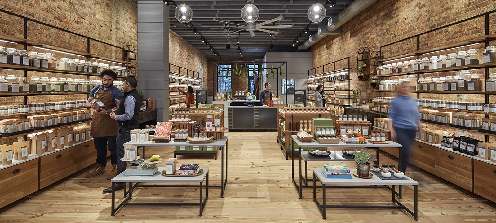 Reclaimed Materials and Fixtures in Spice House Chicago