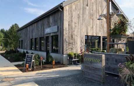 Exterior Gray Siding at Amis Devon Yard