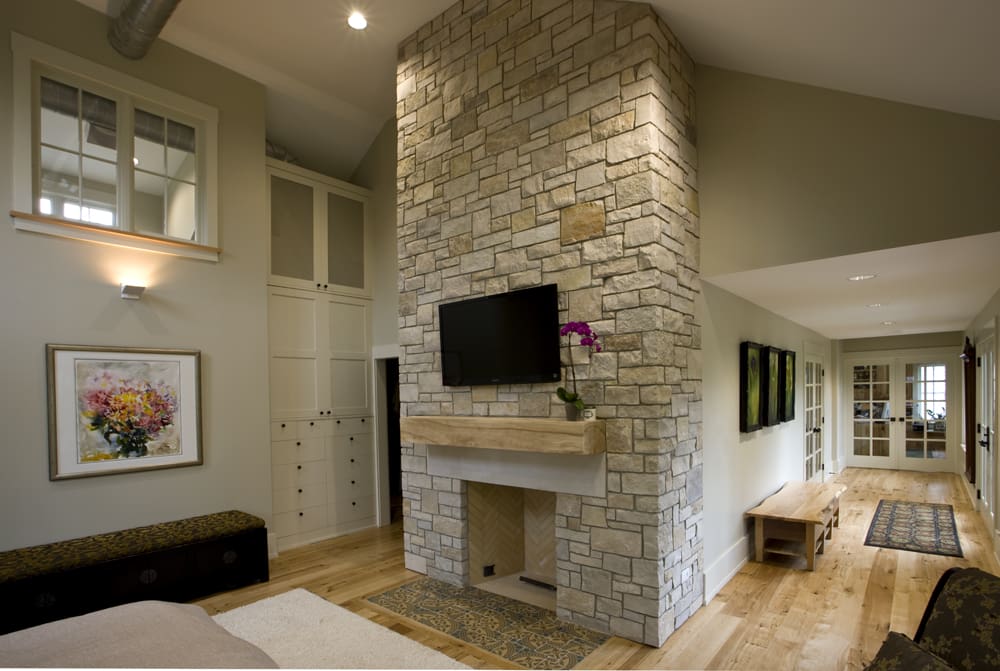 Reclaimed Flooring and Mantle in Chicago Residence Reclaimed Flooring and Mantle in Chicago Residence