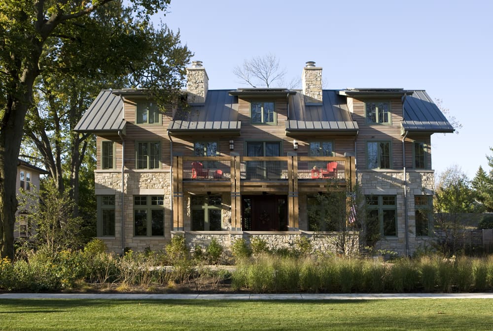 Redwood Siding on Chicago Residence Redwood Siding on Chicago Residence