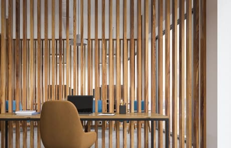 Wood Slat Wall Pass Through