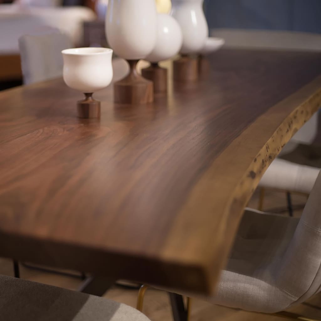 Live Edge Walnut Table Square