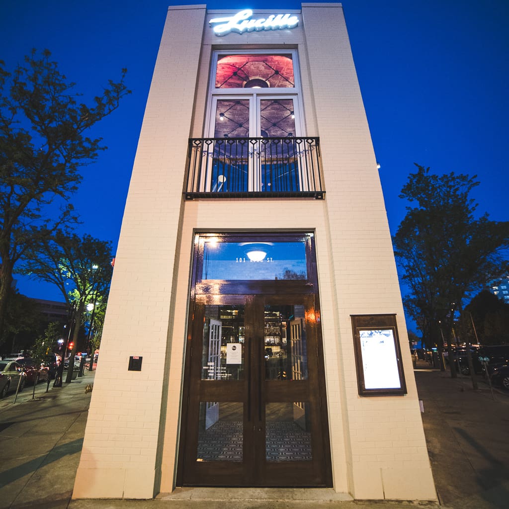 Exterior Doors at Madison Restaurant Hospitality Sliding Barn Door