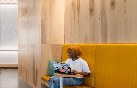 Urban Wood Ash Veneer Paneling Finished in Matte Clear