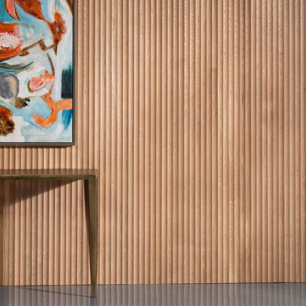 White Oak Fluted Slat Solid Planks