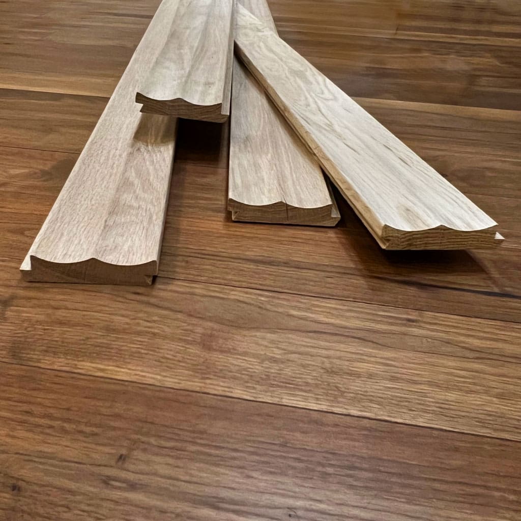 Solid Fluted Wood Wall Plank Pieces
