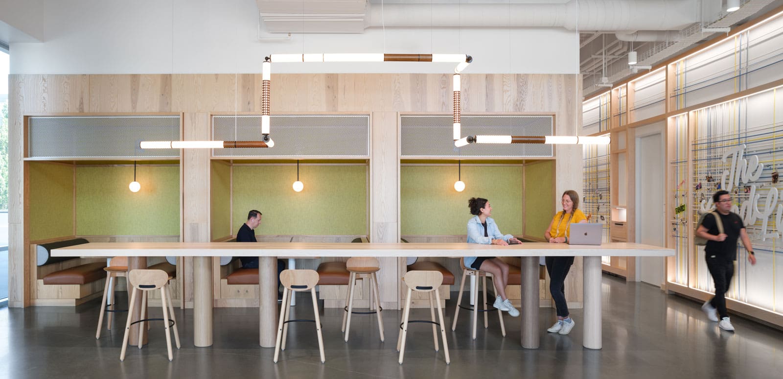 Collaborative Workspaces Designed by Gensler Featuring Live Sawn Ash Veneer