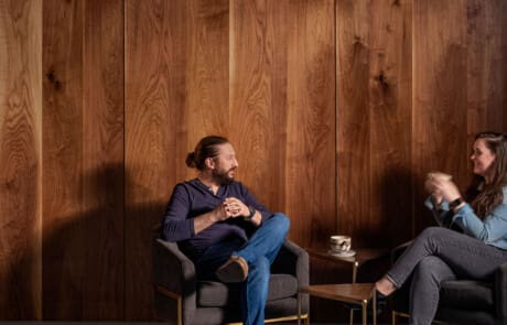 UE Live Walnut Veneer Paneling Installation