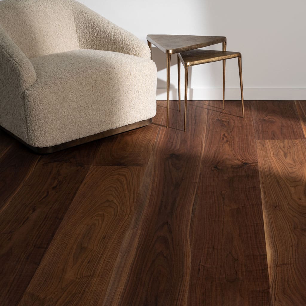 UE Live Sawn Walnut Wide Plank Flooring Installation