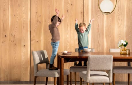 Select Heart Ash Veneer Wall Paneling in Residence