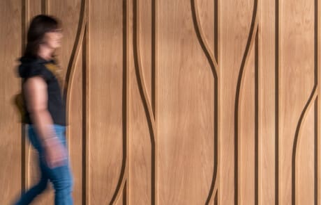 White Oak Tributary Dimensional Wall Panel in Matte Clear Finish