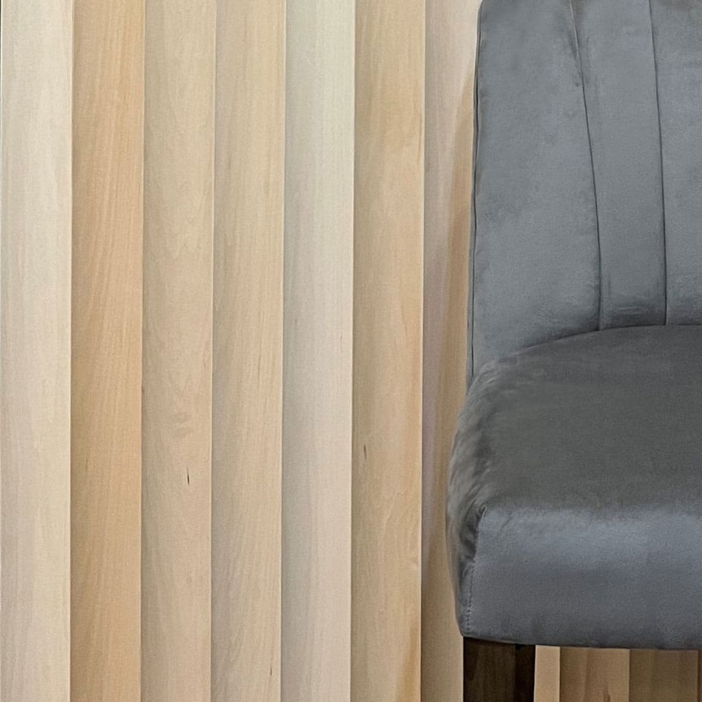 Wide Flute Wall Plank in Basswood with Matte Clear